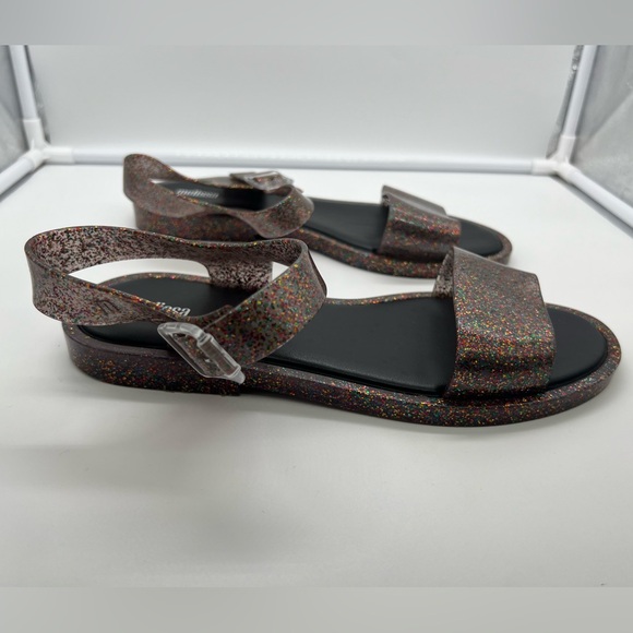 MELISSA Mar Sparkly Glitter Jelly Multicolor Open Toe Sandals sz 10 26.5Jpn - Picture 4 of 8